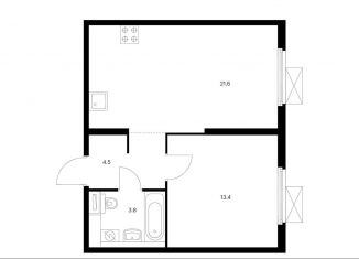 Продам 1-ком. квартиру, 43.3 м2, Москва, метро Крылатское, улица Академика Павлова, 56