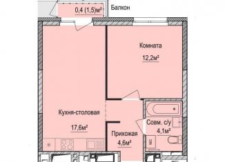 Продается 1-комнатная квартира, 38.5 м2, Ижевск