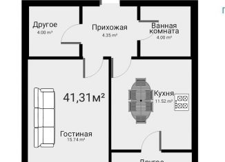 Продается 1-ком. квартира, 41 м2, Нальчик, улица Циолковского, 7Б, район Завокзальный