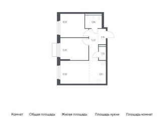 Продажа 2-комнатной квартиры, 53.7 м2, поселение Филимонковское, жилой комплекс Квартал Марьино, к2