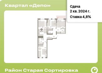 Продажа 3-комнатной квартиры, 84.2 м2, Екатеринбург, метро Уральская