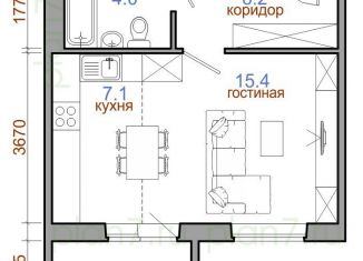Продажа 1-комнатной квартиры, 37.2 м2, рабочий поселок Маркова, жилой комплекс Ботаника, 14, ЖК Ботаника