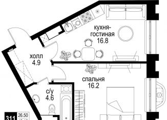 Продаю 2-комнатную квартиру, 42.4 м2, Москва, Басманный район