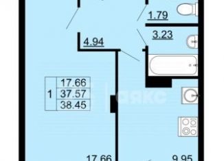 Продажа 1-ком. квартиры, 38.5 м2, Владимир, Ленинский район, Гвардейская улица, 14