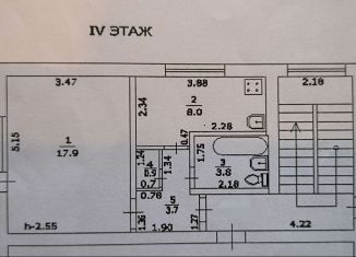 Продаю 1-комнатную квартиру, 39 м2, станица Фастовецкая, улица Азина, 10