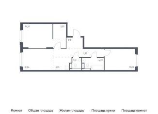 Продается двухкомнатная квартира, 60 м2, Ленинградская область