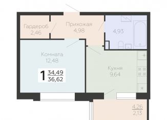 Продаю однокомнатную квартиру, 36.6 м2, Воронеж, Центральный район