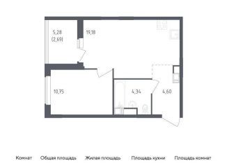 Продается однокомнатная квартира, 41.6 м2, Ленинградская область