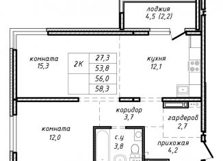 Продается 2-ком. квартира, 56 м2, Новосибирск, улица Связистов, 162к3с, метро Площадь Маркса