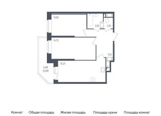 Продается двухкомнатная квартира, 54.5 м2, Санкт-Петербург, жилой комплекс Живи в Рыбацком, 5, ЖК Живи в Рыбацком