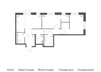 Продам двухкомнатную квартиру, 64.8 м2, Владивосток, улица Сабанеева, 1.2