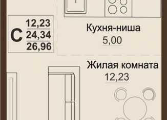 Продаю 1-комнатную квартиру, 24.3 м2, Челябинская область