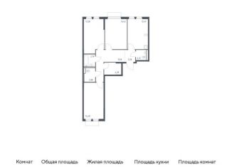 Продаю 3-комнатную квартиру, 78.4 м2, Московская область, микрорайон Пригород Лесное, к18