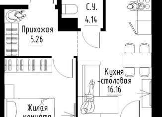 Однокомнатная квартира на продажу, 39 м2, Екатеринбург, Чкаловский район, Золотистый бульвар, 15