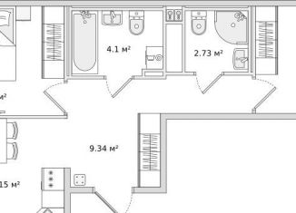 2-комнатная квартира на продажу, 65.3 м2, Ленинградская область