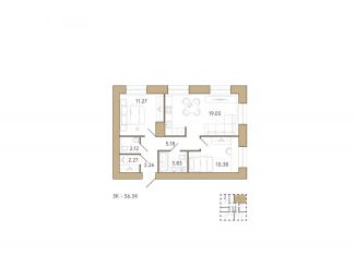 Двухкомнатная квартира на продажу, 56.3 м2, Пензенская область, 2-й проезд Свердлова, 27