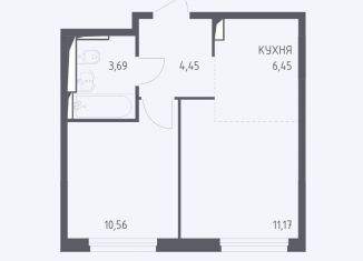 Продажа однокомнатной квартиры, 36.5 м2, село Остафьево, улица Красовского, 2к2