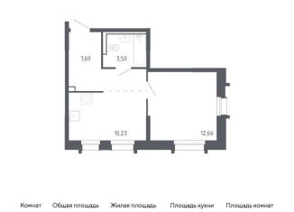 1-комнатная квартира на продажу, 34.1 м2, Владивосток, Ленинский район