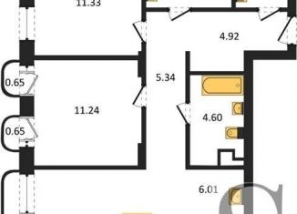 Продажа двухкомнатной квартиры, 71.4 м2, Новосибирск, метро Золотая Нива, Ленинградская улица, 342