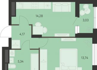 Продается 1-ком. квартира, 38.8 м2, Свердловская область, улица Вильгельма де Геннина, 23