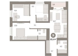 Продаю 3-комнатную квартиру, 69.4 м2, Москва, ВАО