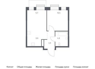 Однокомнатная квартира на продажу, 35.3 м2, Москва