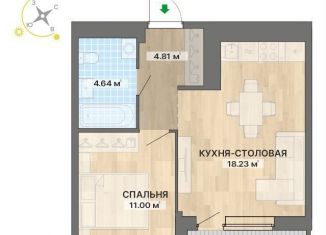 Продаю 1-комнатную квартиру, 42.3 м2, Екатеринбург, метро Проспект Космонавтов