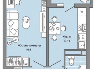 Продаю 1-комнатную квартиру, 39 м2, Ульяновск, ЖК Ультраград, жилой комплекс Ультраград, 2