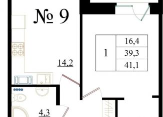 Продажа однокомнатной квартиры, 41.1 м2, Гатчина, Медицинский проезд