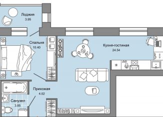 2-комнатная квартира на продажу, 45 м2, Киров, Ленинский район, улица 4-й Пятилетки, 82