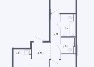 2-комнатная квартира на продажу, 59 м2, Тюмень, жилой комплекс Чаркова 72, 2.2