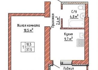 Продам 1-комнатную квартиру, 37.5 м2, Самара, Куйбышевский район