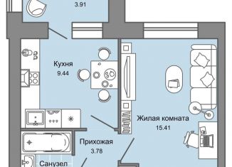 Однокомнатная квартира на продажу, 34 м2, Кировская область, улица 4-й Пятилетки, 82