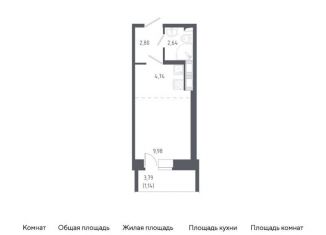 Квартира на продажу студия, 21.3 м2, Санкт-Петербург, жилой комплекс Новое Колпино, к38