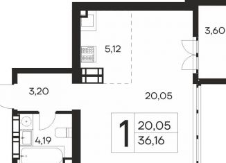 Продаю 1-комнатную квартиру, 36.2 м2, Ялта