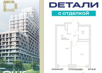 Продается двухкомнатная квартира, 42.7 м2, Москва