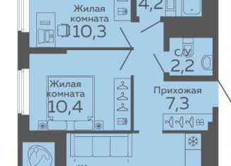 Продается двухкомнатная квартира, 53.6 м2, Свердловская область