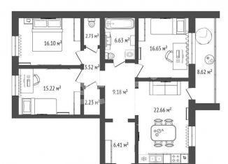 Продается 3-ком. квартира, 105.3 м2, Тюмень, улица Тимофея Кармацкого, 5к2