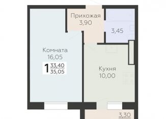 Продам 1-комнатную квартиру, 35.1 м2, Всеволожск