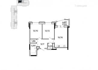 Продается 2-комнатная квартира, 71 м2, Ижевск, Новая Восьмая улица, 67