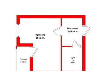 Продажа квартиры студии, 24 м2, посёлок Шушары, Старорусский проспект, 5к1