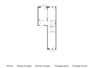 Продается двухкомнатная квартира, 56.9 м2, село Лайково