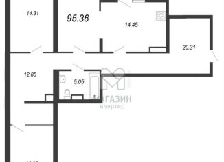 Продается 3-комнатная квартира, 99 м2, Санкт-Петербург, метро Лиговский проспект, Днепропетровская улица