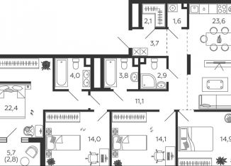 Продажа четырехкомнатной квартиры, 121.1 м2, Москва, 2-я очередь, к3, Даниловский район