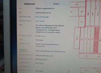 Продаю земельный участок, 522 сот., Суворовское сельское поселение, Театральная площадь