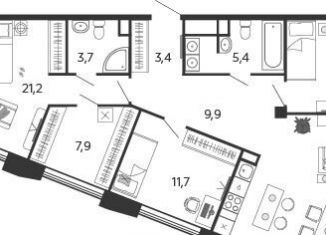 Продам 3-комнатную квартиру, 103.8 м2, Москва, 2-я очередь, к2, станция ЗИЛ