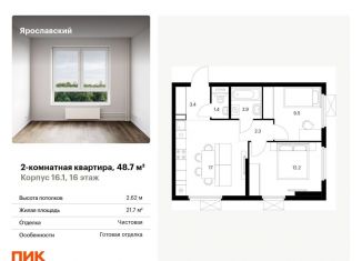 Продажа 2-комнатной квартиры, 48.7 м2, Московская область