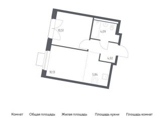 Однокомнатная квартира на продажу, 34.6 м2, Москва, деревня Большое Свинорье, 6