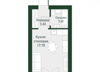 Квартира на продажу студия, 24.9 м2, Свердловская область