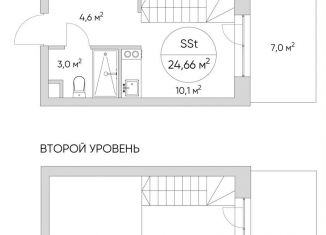 Продажа квартиры студии, 24.7 м2, Москва